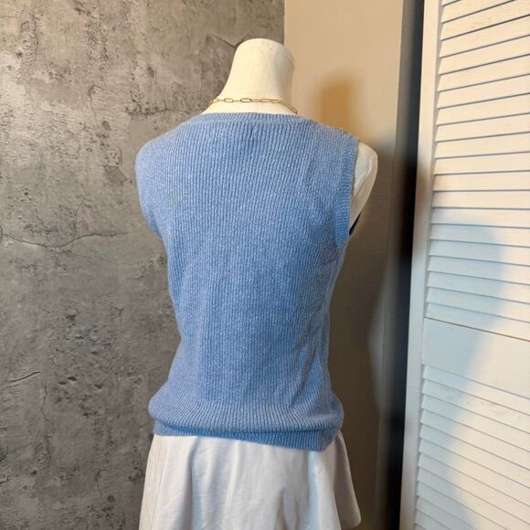 Preppy Baby Blue Knit Vest - Picture 6 of 7